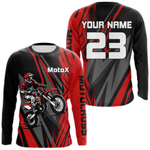 Load image into Gallery viewer, Motocross Jersey Red Dirt Bike Custom Motorcycle Racing Shirt For Kid Men Women XM318