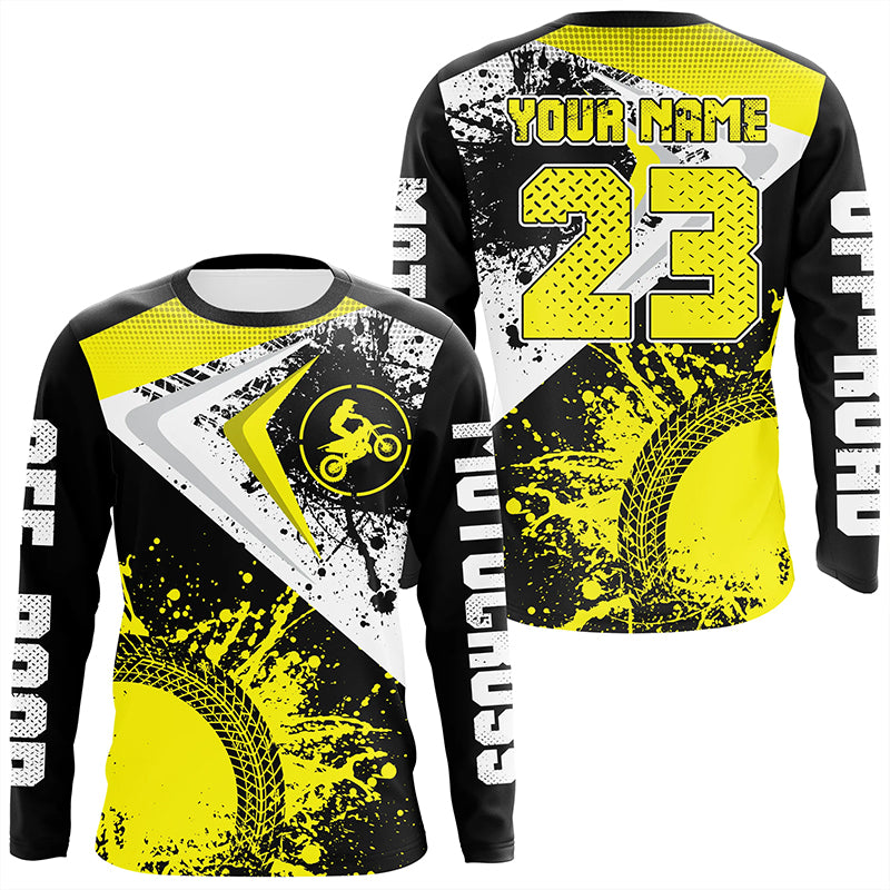 Motocross Jersey Yellow Custom Dirt Bike Shirt For Kid Men Women Off-road Racing Shirt XM311