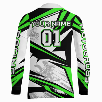Green Dirt Bike Racing Jersey Upf30+ Motocross Shirt Men Kid Women Off-Road Jersey XM279