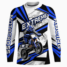 Load image into Gallery viewer, Blue Dirt Bike Racing Jersey Upf30+ Motocross Shirt Men Kid Women Off-Road Jersey XM279