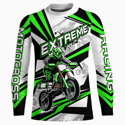 Green Dirt Bike Racing Jersey Upf30+ Motocross Shirt Men Kid Women Off-Road Jersey XM279