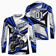 Load image into Gallery viewer, Blue Dirt Bike Racing Jersey Upf30+ Motocross Shirt Men Kid Women Off-Road Jersey XM279
