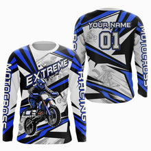 Load image into Gallery viewer, Blue Dirt Bike Racing Jersey Upf30+ Motocross Shirt Men Kid Women Off-Road Jersey XM279