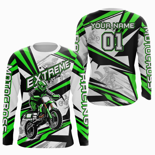 Green Dirt Bike Racing Jersey Upf30+ Motocross Shirt Men Kid Women Off-Road Jersey XM279