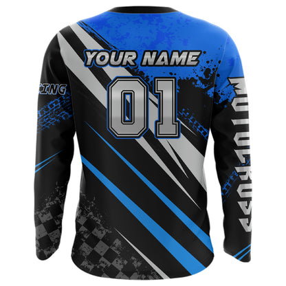 Dirt Bike MX Racing Jersey Blue Upf30+ Motocross Shirt Women Kid Off-Road Shirt XM280