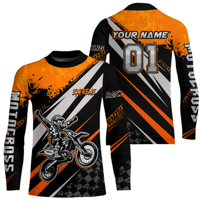 Dirt Bike MX Racing Jersey Orange Upf30+ Motocross Shirt Women Kid Off-Road Shirt XM280