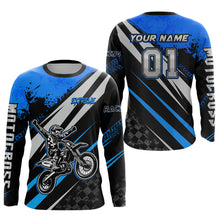 Load image into Gallery viewer, Dirt Bike MX Racing Jersey Blue Upf30+ Motocross Shirt Women Kid Off-Road Shirt XM280