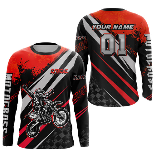 Dirt Bike MX Racing Jersey Red Upf30+ Motocross Shirt Women Kid Off-Road Shirt XM280