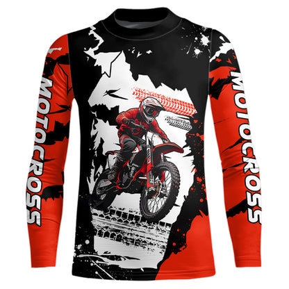 Dirt Bike Racing Jersey Red Upf30+ Motocross Shirt Men Kid Women Off-Road Jersey XM281