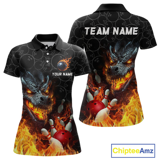 Custom Dragon Flaming Bowling Shirt for Men and Women Dragon Bowling Jersey Team MBL96