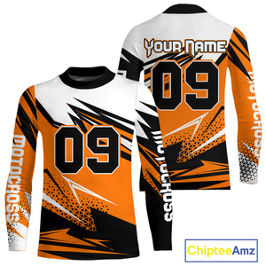 Black&Orange Motocross Jersey Custom Dirt Bike Jersey Men Kid Women Off Road Jersey XM362