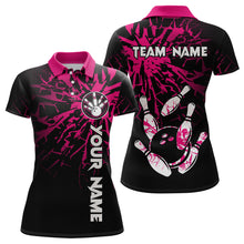 Load image into Gallery viewer, Custom Pink Bowling Shirts Funny Bowling Jersey for Men Women Team Polo&amp;1/4 Zip MBL44