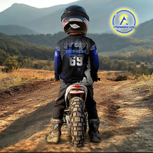 Load image into Gallery viewer, Custom ATV Racing Jersey Blue ATV Riding Shirt Quad ATV Jersey for Men Kid Women MX113