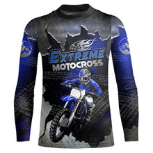 Load image into Gallery viewer, Blue Motocross Racing Jersey Upf30+ Dirt Bike Shirt Youth Men Women Kid  Off-Road XM284
