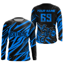 Load image into Gallery viewer, Motocross Jersey Kid Men Women Upf30+ Blue Racing Dirt Bike Shirt Off-Road Motorcycle XM286