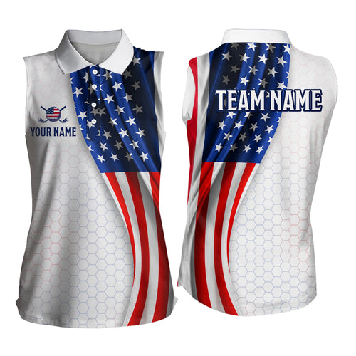 American Flag Golf Polo Shirt Custom Men Women Golf Shirts US Flag Golf Polo Shirt MMG36