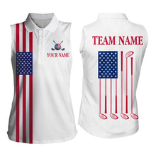 Load image into Gallery viewer, American Flag Golf Polo Shirt Custom Patriotic Golf Shirts for Men Women Team MMG46