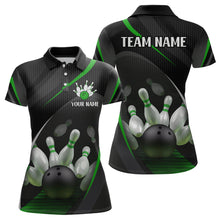 Load image into Gallery viewer, Green Bowling Shirts for Men Women Team Custom Bowling Polo &amp; Quarter Zip Shirt MBL71