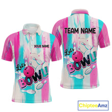 Load image into Gallery viewer, Vintage Pink Bowling Shirts for Women Men Custom Team Bowling Jerseys for Bowlers MBL115