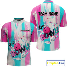 Load image into Gallery viewer, Vintage Pink Bowling Shirts for Women Men Custom Team Bowling Jerseys for Bowlers MBL115