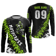 Load image into Gallery viewer, Motocross Racing Dirt Bike Jersey Upf30+ Motorcycle Green Shirt For Kid Men Women XM316