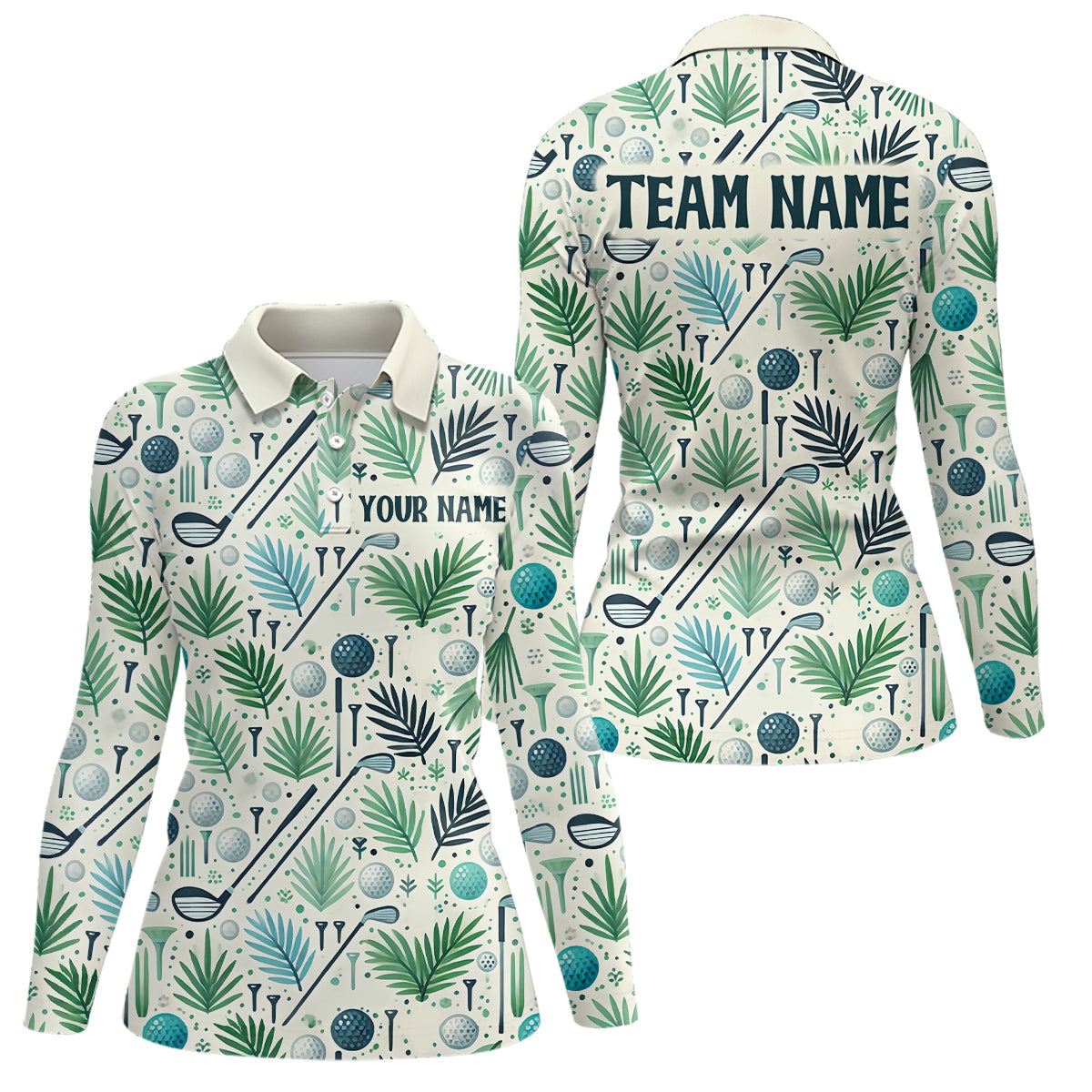 Palm Leaves Golf Polo Shirt Custom Golf Shirts for Men and Women Team Golf Apparel MMG55