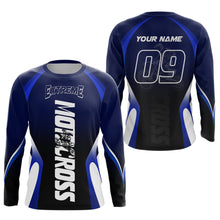 Load image into Gallery viewer, Custom Blue Motocross Jersey for Men Kid Women Racing Dirt Bike Off-road Shirt XM338