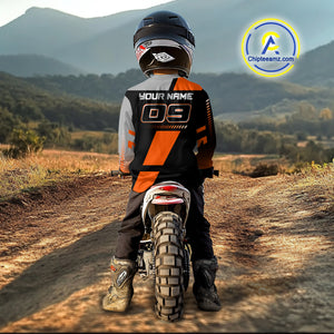 Orange Motocross Racing Jersey Custom Dirt Bike Shirt for Kid Women Men Off Road XM371