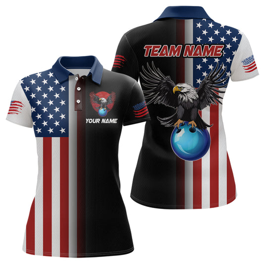 Eagle Bowling Shirt Custom American Bowling Shirts Women Men Patriotic Bowling Shirt MBL05