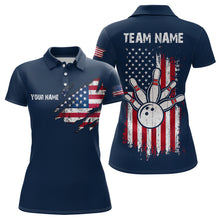 Load image into Gallery viewer, Patriotic Bowling Shirts American Flag Bowling Polo &amp; 1/4 Shirt for Men Women Team MBL16