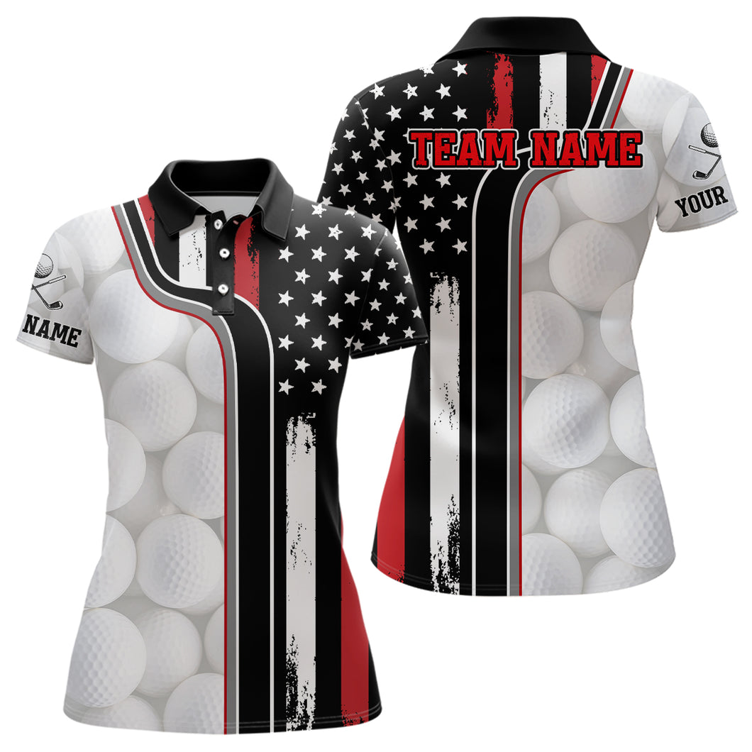 Custom Patriotic Golf Polo Shirt for Men Women Team US Golf Shirts for Golfer MMG21