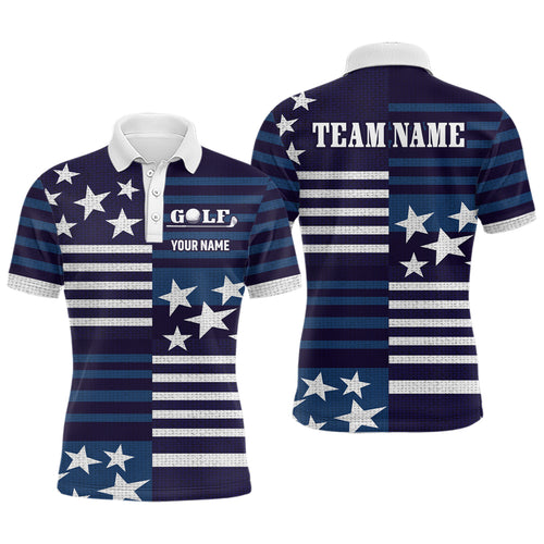 Customize Patriotic Golf Polo Shirt for Team Blue Golf Shirts for Women Men MMG22