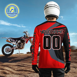 Red Motocross Racing Jersey Custom Dirt Bike Jersey Men Kid Women Off Road Jersey XM359