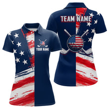 Load image into Gallery viewer, Custom American Flag Golf Polo Shirt for Men Women Patriotic Golf Polo US Shirt MMG25