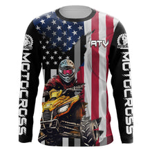 Load image into Gallery viewer, ATV Motocross Jersey American Flag Upf30+ ATV Quad Bike Jersey Men Kid ATV Riding Shirt MX66