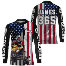 Load image into Gallery viewer, ATV Motocross Jersey American Flag Upf30+ ATV Quad Bike Jersey Men Kid ATV Riding Shirt MX66