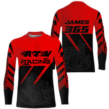 Load image into Gallery viewer, ATV Racing Jersey Red Youth Men ATV Quad Bike Shirt Upf30+ ATV Riding Jersey Off-road MX68