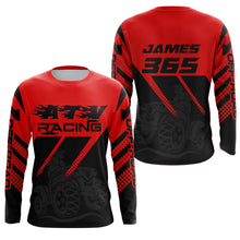 Load image into Gallery viewer, ATV Racing Jersey Red Youth Men ATV Quad Bike Shirt Upf30+ ATV Riding Jersey Off-road MX68
