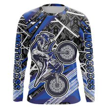 Load image into Gallery viewer, Motocross Jersey Blue UPF30+ Youth Adult Racing Dirt Bike Shirt Off-Road Long Sleeves XM116