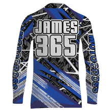 Load image into Gallery viewer, Motocross Jersey Blue UPF30+ Youth Adult Racing Dirt Bike Shirt Off-Road Long Sleeves XM116