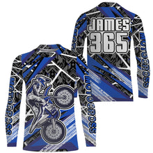 Load image into Gallery viewer, Motocross Jersey Blue UPF30+ Youth Adult Racing Dirt Bike Shirt Off-Road Long Sleeves XM116
