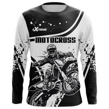 Load image into Gallery viewer, Motocross Jersey Black White UPF30+ Dirt Bike Shirt Men Kid MX Racing Motorcycle Jersey XM172