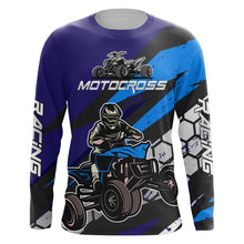 Load image into Gallery viewer, ATV Motocross Racing Jersey Kid Men Blue Quad Bike Shirt Upf30+ ATV Motorcycle Shirt MX75