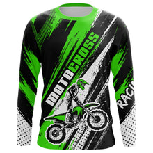 Load image into Gallery viewer, Motocross Racing Jersey Youth Men Kid UPF30+ Green Dirt Bike Shirt Racing Off-Road Jersey XM213