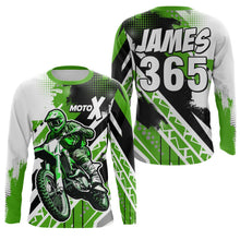 Load image into Gallery viewer, Motocross Racing Jersey Green Motox UPF30+ Dirt Bike Motorcycle Shirt Kid Men Off-road Youth XM141