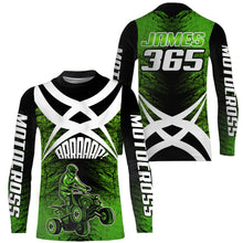 Load image into Gallery viewer, Custom ATV Motocross Jersey Upf30+ Green Quad Bike Shirt Adult Youth Off-road Racing MX46