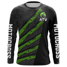 Load image into Gallery viewer, Custom ATV Riding Jersey Youth Upf30+ Quad Bike Shirt Men Kid ATV Racing Jersey Green MX48