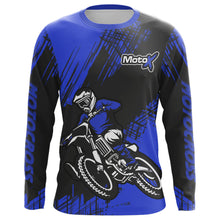 Load image into Gallery viewer, Blue Motocross Racing Jersey Men Kid Upf30+ Dirt Bike Off-Road Shirt MX Jersey XM192