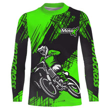 Load image into Gallery viewer, Green Motocross Racing Jersey Men Kid Upf30+ Dirt Bike Off-Road Shirt MX Jersey XM192