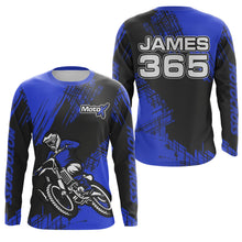 Load image into Gallery viewer, Blue Motocross Racing Jersey Men Kid Upf30+ Dirt Bike Off-Road Shirt MX Jersey XM192